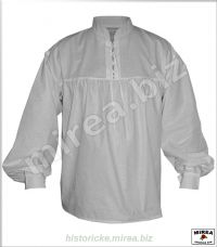 Baroková košeľa so stojačikom a sedlom bavlnená - (BKSS-03ba)