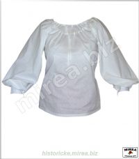 Dámska baroková košeľa bavlnená s manžetkami  - (DBK-01ba-m)