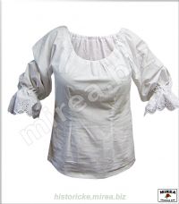 Dámska baroková košeľa bavlnená trištvrťový rukáv - (DBK-01ba-tr)