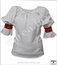 Folklórna košeľa dámska bavlnená zdobená - (FKD-02ba-z)