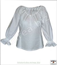 Ľudová košeľa dámska bavlnená vyšívaná - (LKD-01ba-v)